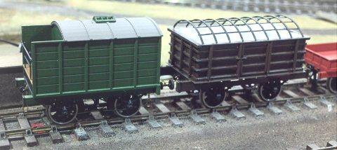 Photo of Model Early London & Birmingham Railway goods vehicles
